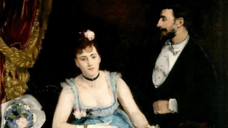 Eva Gonzalès, *Une loge aux Italiens*, ca. 1873.
