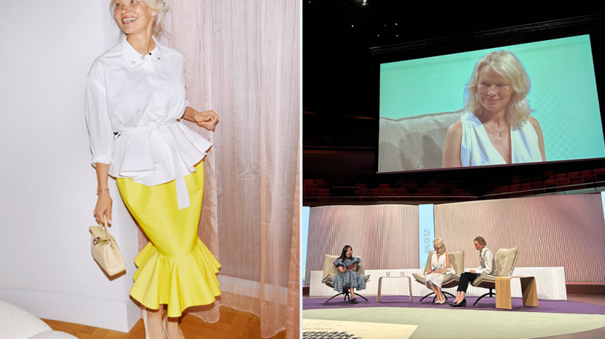 Pamela Anderson attended the Pandora dinner after speaking at the summit