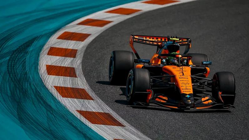 Lando Norris liderou a corrida sprint de Miami de ponta a ponta