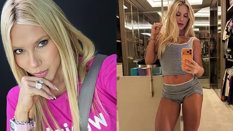 Solteira, Virginia deixa abdômen à mostra ao posar de pijama curtinho e declara — Foto: Reprodução/Instagram