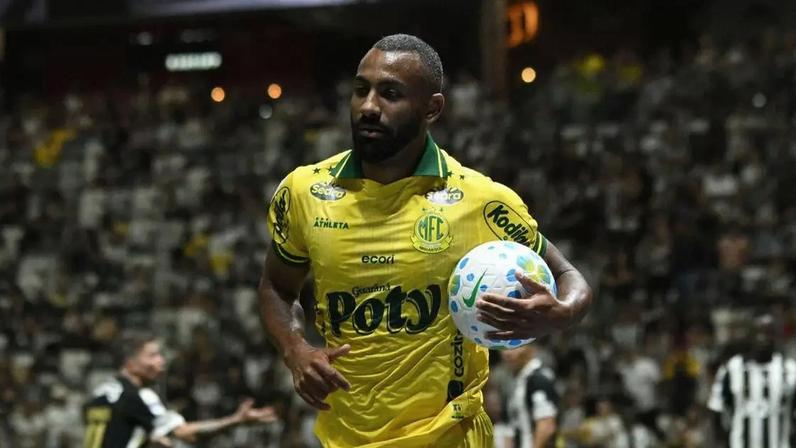 Everton Galdino (Mirassol) celebrando seu gol contra o Atlético-MG, no dia 16.05.2026.