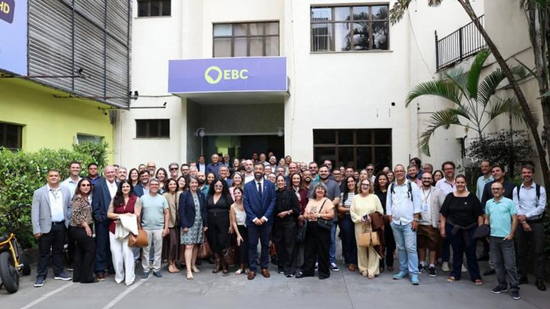 Membros da RNCP realizam visita guiada às instalações da EBC no Rio de Janeiro. Foto: Bruno Fernandes
