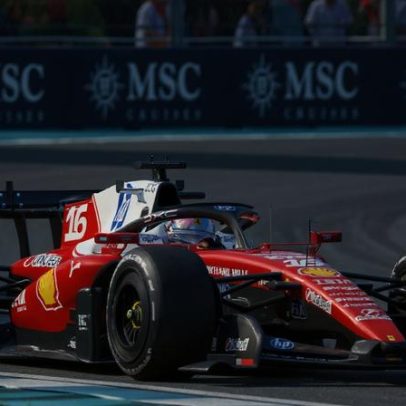 Leclerc lidera treinos intensos do GP de Miami na F1