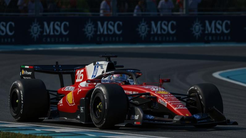 Leclerc lidera treinos intensos do GP de Miami na F1