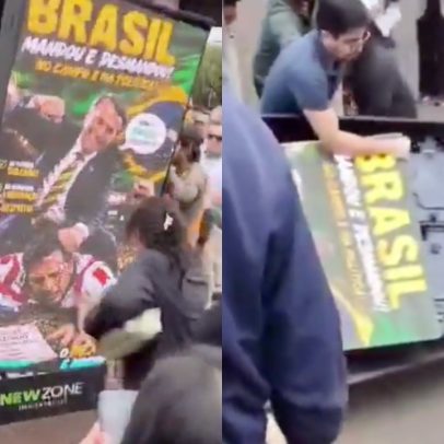 Montagem com Bolsonaro em telões provoca tumulto e depredações no Paraguai