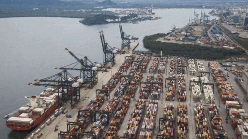 O Tecon 10 tem investimento estimado em mais de R$ 5 bilhões; a área estimada para o terminal tem cerca de 622 mil m², 1,3 km de cais e projeção de elevar em até 50% a capacidade total de contêineres do porto até 2028