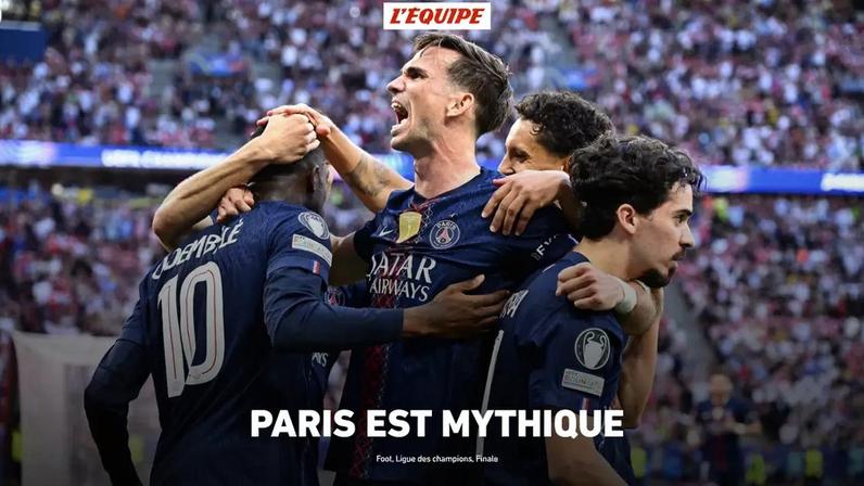 L'Équipe, da França, exalta bicampeonato consecutivo do PSG na Liga dos Campeões