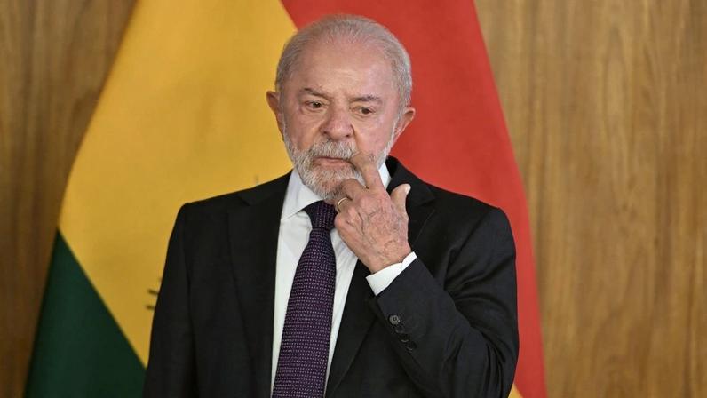 Luiz Inacio Lula da Silva, Brazil's president, during a joint press conference with Rodrigo Paz, Bolivia's president, not pictured, at Planalto Palace in Brasilia, Brazil, on Monday, March 16, 2026. The Brazil-Bolivia gas pipeline could be used for broader integration of the Southern Cone's gas markets, President Luiz Inacio Lula da Silva said after signing agreements with Bolivia's Rodrigo Paz in Brasilia. Photographer: Ton Molina/Bloomberg via Getty Images