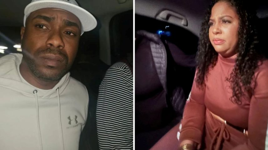 Montagem com fotos coloridas de leber Nóbrega Pereira, conhecido como "Kekeu", e a esposa, Micaely Santos Silva - Metrópoles