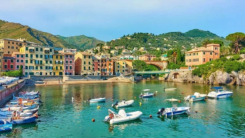 O porto de Nervi, na Riviera Italiana