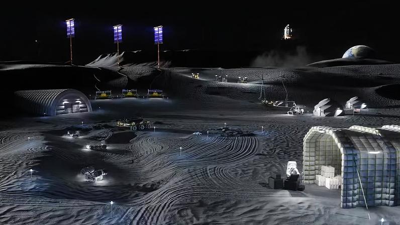 A terceira fase do projeto envolve um local de operações semipermanente com habitações, estradas, energia elétrica e rotação constante de astronautas