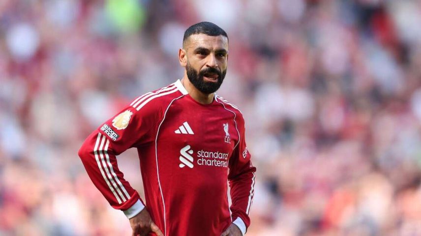 Mohamed Salah (Liverpool) durante jogo contra o Crystal Palace, no dia 25.04.2026.