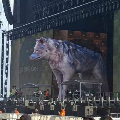 Loba gigante Isabel agita fãs de Shakira em Copacabana