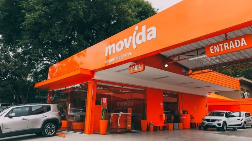 Loja da locadora de veículos Movida — Foto: Reprodução