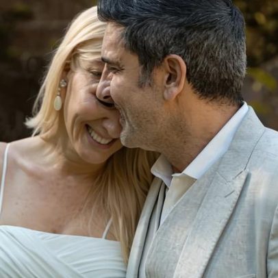 Casal Ana Hickmann e Edu Guedes posa em ensaio pré-wedding