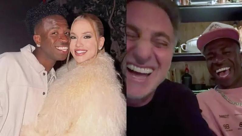 Luciano Huck janta com Vini Jr. em Madri e manda recado a Virginia