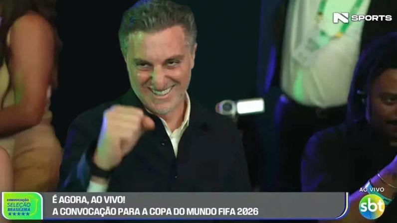 Na plateia, Luciano Huck ganhou um momento especial na transmissão da convocação