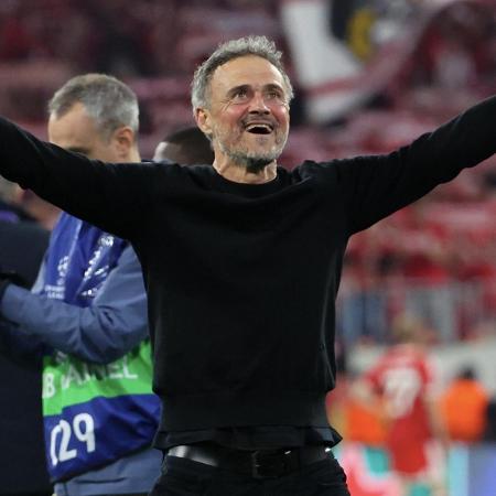 Luis Enrique, técnico do PSG, celebra classificação à final da Champions League 2025/26