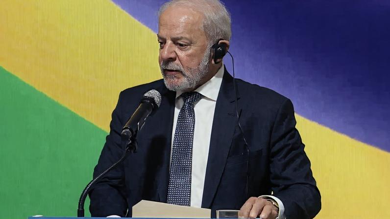 Na imagem, o presidente Luiz Inácio Lula da Silva