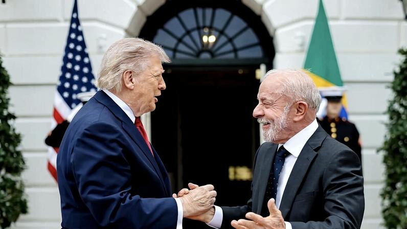 Lula e Trump em encontro na Casa Branca -- Metrópoles