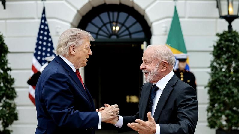 Lula e Trump em encontro na Casa Branca -- Metrópoles