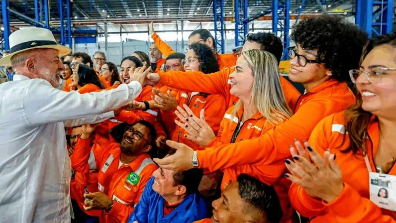 O presidente da República, Luiz Inácio Lula da Silva (PT), durante visita ao Estaleiro Bertolini, em Manaus (AM)