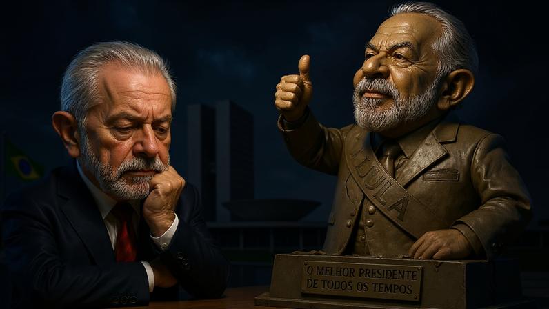 Ao rejeitar Messias, Senado mostrou a Lula que o considera um fraco. (Foto: Imagem criada utilizando ChatGPT/Gazeta do Povo)