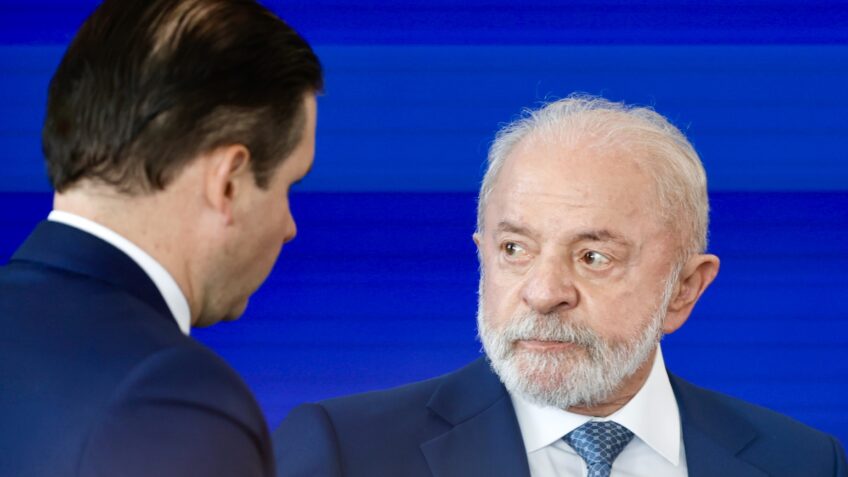 Presidente Luiz Inácio Lula da Silva (PT), nesta 3ª feira (12.mai.2026), na cerimônia de lançamento do programa Brasil Contra o Crime Organizado