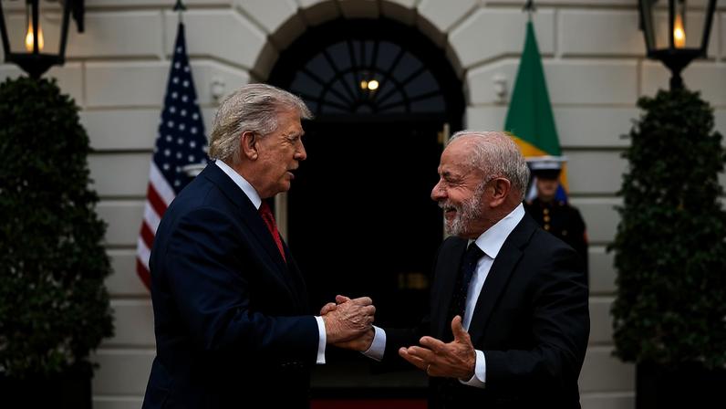 Trump recebe Lula na Casa Branca nesta quinta-feira (7), antes de reunião de cerca de três horas (Foto: Ricardo Stuckert/Presidência da República/EFE)