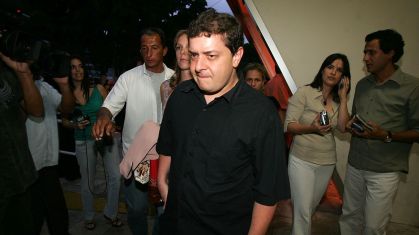 Fábio Luis Lula da Silva (Lulinha), ao centro, filho do presidente Luiz Inácio Lula da Silva