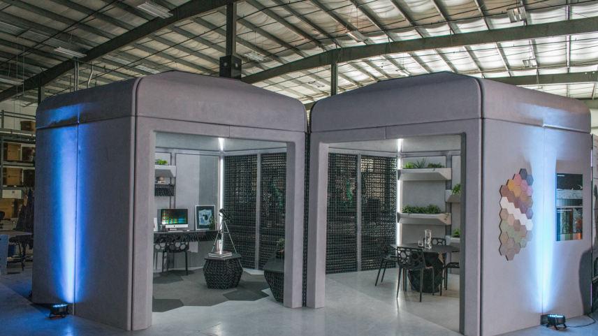Branch’s work outfitting a prototype of a lunar surface habitat they developed, pictured here, under a cooperative agreement with Marshall Space Flight Center, helped the company evolve its printing processes.