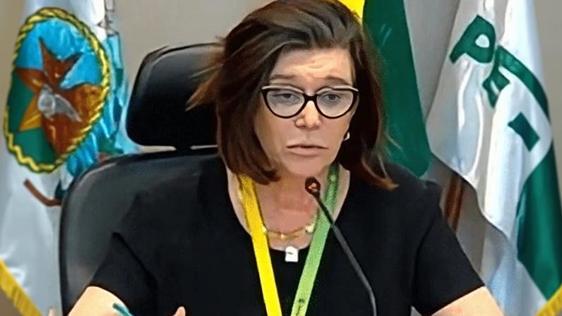 Magda Chambriard, presidente da Petrobras, em teleconferência de resultados de primeiro trimestre com analistas