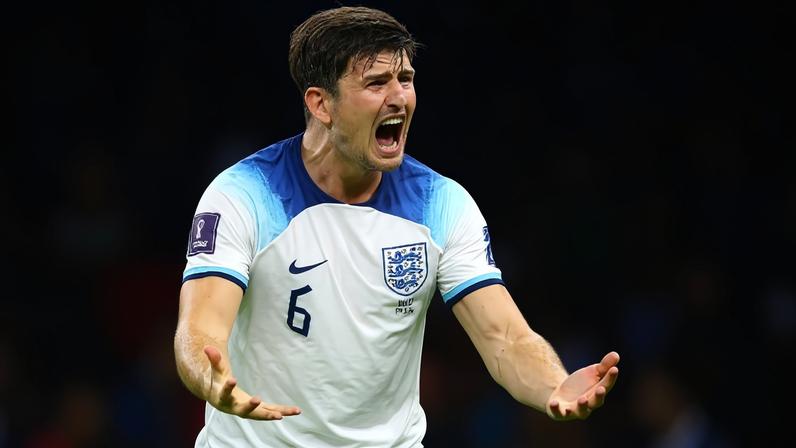 Maguire, zagueiro da Inglaterra, na partida contra Gales pela Copa do Mundo