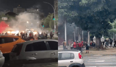 Homens são agredidos em briga entre torcidas de Flamengo e Vasco no RJ