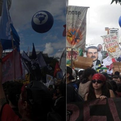 Manifestação estudantil fecha a Faria Lima contra o governo de SP