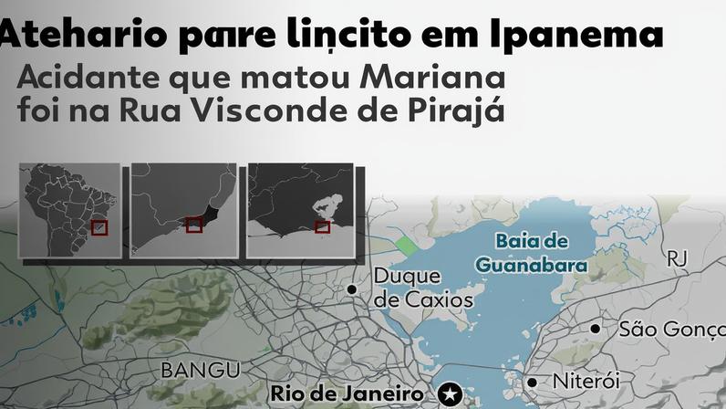 Mapa do acidente de trânsito em Ipanema