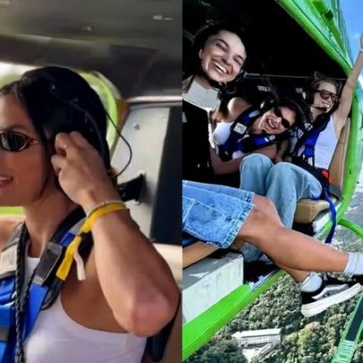 Mari Gonzalez é surpreendida por amiga com voo de helicóptero
