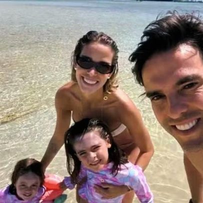 Carol Leite mostra álbum de família com Kaká nas Bahamas