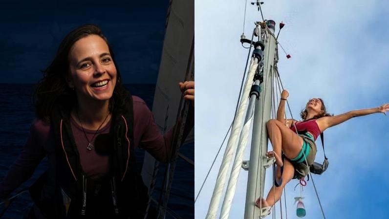 Brasileira atravessou o oceano em um veleiro ao lado da amiga — Foto: Reprodução/ Instagram