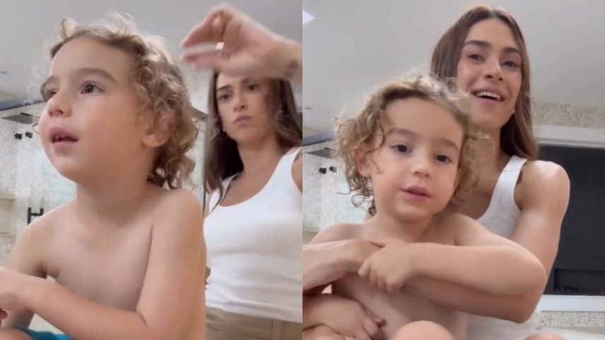 Thaila Ayala mostrou corte de cabelo do filho Francisco — Foto: Reprodução/ Instagram