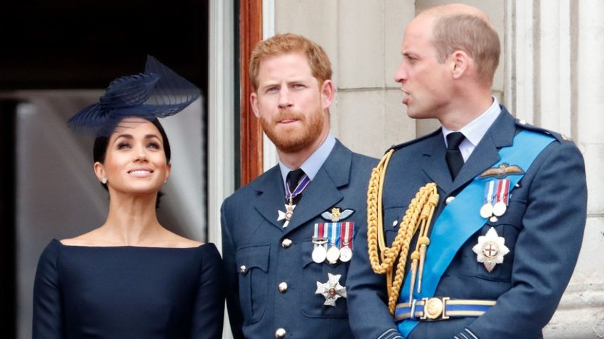 Meghan Markle e Príncipe Harry, quando ainda faziam parte da Família Real, e Príncipe William