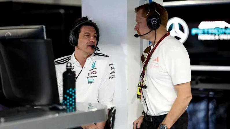 Toto Wolff e George Kurtz, da Mercedes, na F1 (Foto: Divulgação/Mercedes)