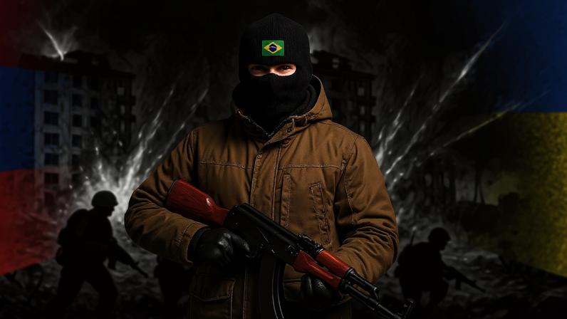 Imagem colorida mostra soldado carregando um fuzil - Metrópoles