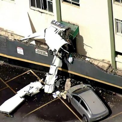 Avião cai e atinge prédio em Belo Horizonte