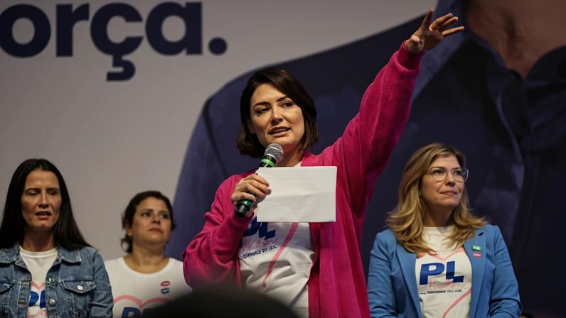 Ex-primeira-dama Michelle Bolsonaro — Foto: Divulgação/PL Mulher