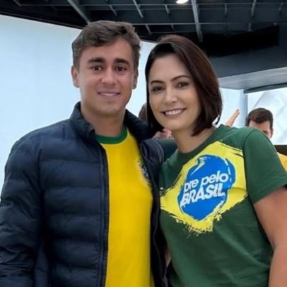 Michelle Bolsonaro parabeniza Nikolas: 'Que Deus abençoe'