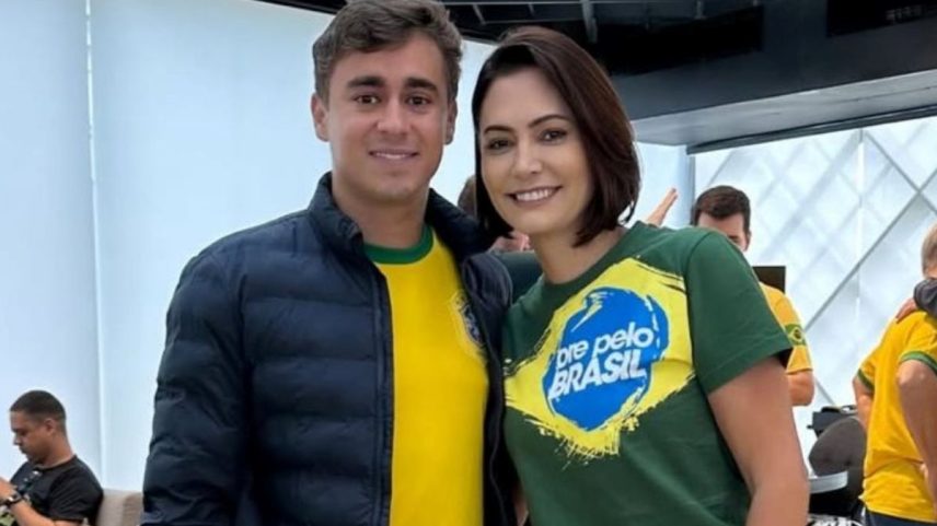 Michelle Bolsonaro e Nikolas Ferreira