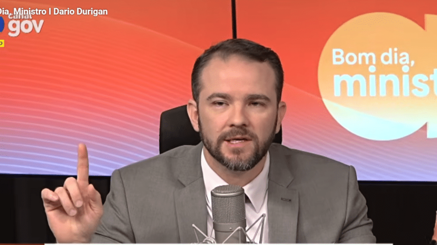 Ministro da Fazenda, Dario Durigan, em entrevista ao programa Bom Dia, Ministro, da ECB em parceria com Rádio Gov