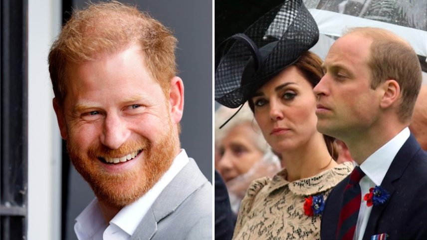 O príncipe Harry; William e Kate Middleton — Foto: Getty Images