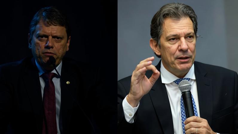 Ministro Fernando Haddad (Foto: REUTERS/Adriano Machado) - Tarcísio de Freitas (Foto: Divulgação/Cleiby Trevisan)